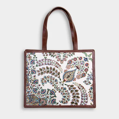 کیف توتبگ ارغوان چرم فرش از سری دیبا